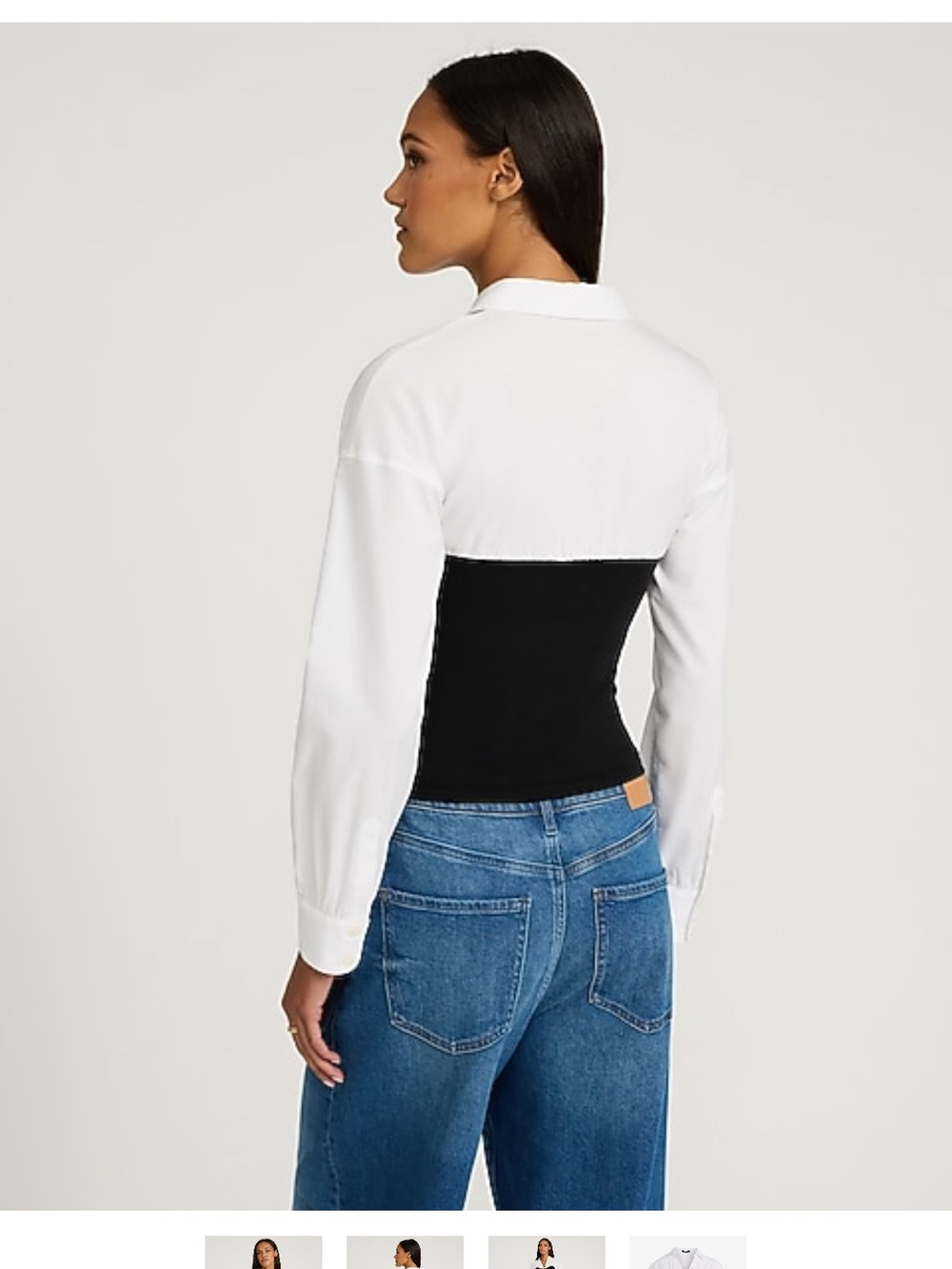 Express Layered Tube V-Neck Long Sleeve Top - Picture 2 of 4